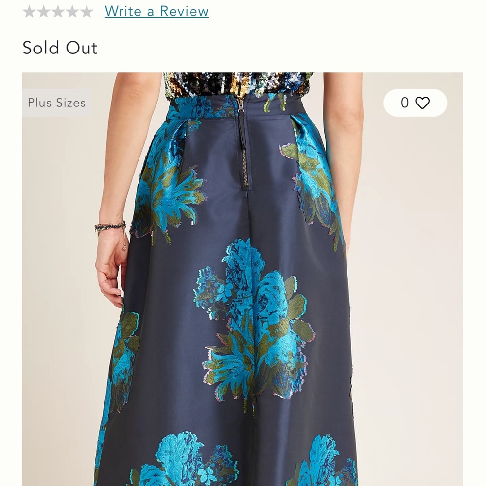 Anthropologie Maeve Ronette Jacquard Midi Skirt - Picture 7 of 9